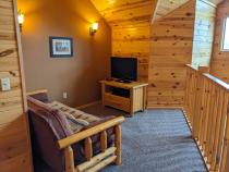 Loft area with futon.